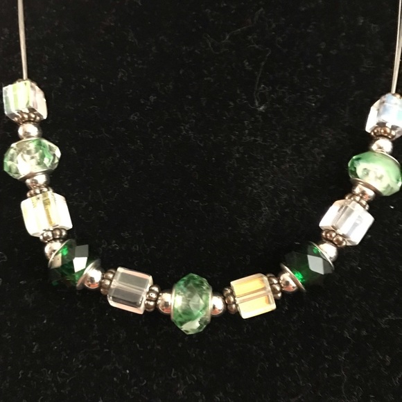 Facets 5th  Avenue art glass necklace - Picture 1 of 6